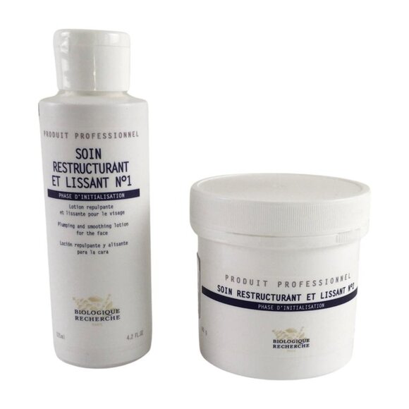 Set Of 2 Lotion Soin Restructurant Et Lissant 4.2 FL No 1 & Powder 1.4 FL No 2